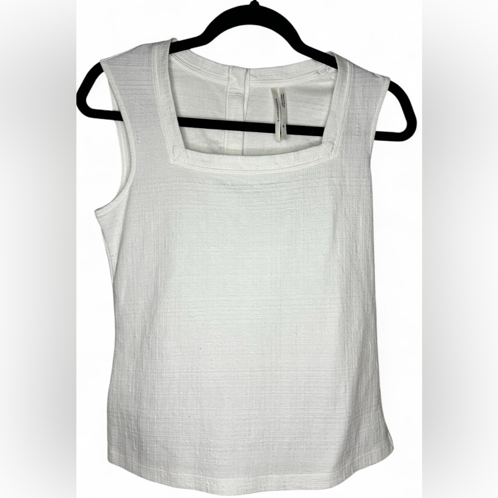 White Anthropologie Square neck top